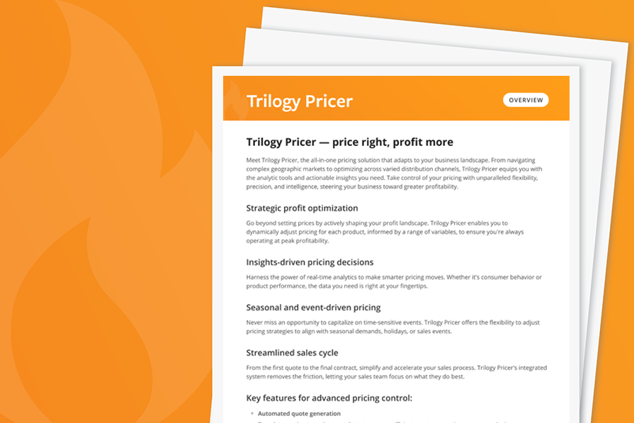 Trilogy Pricer Product Overview