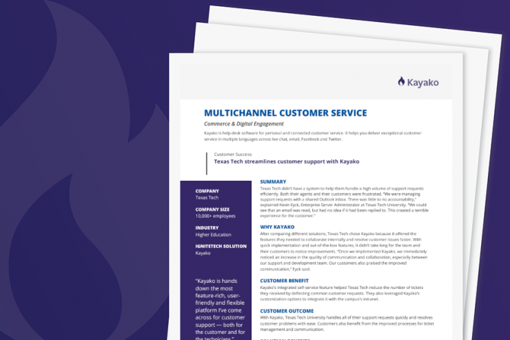 Kayako Texas Tech Use Case: Multichannel Customer Service