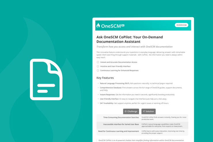 OneSCM CoPilot - Overview
