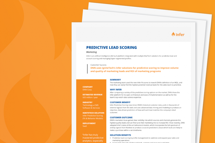 Infer  DNN Use Case: Predictive Lead Scoring