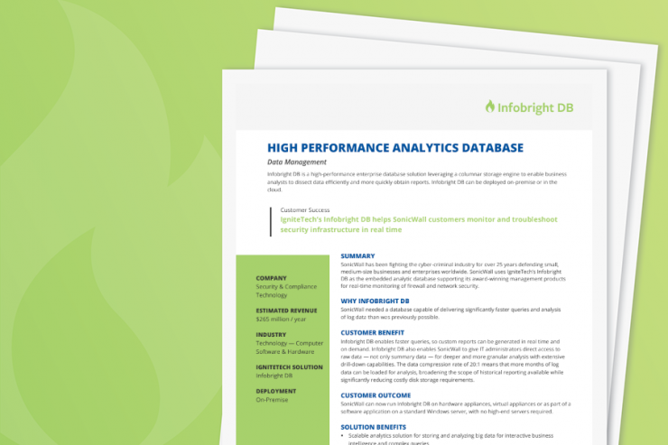 Infobright DB Use Case: SonicWall