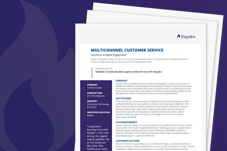 Kayako Toshiba Use Case: Multichannel Customer Service